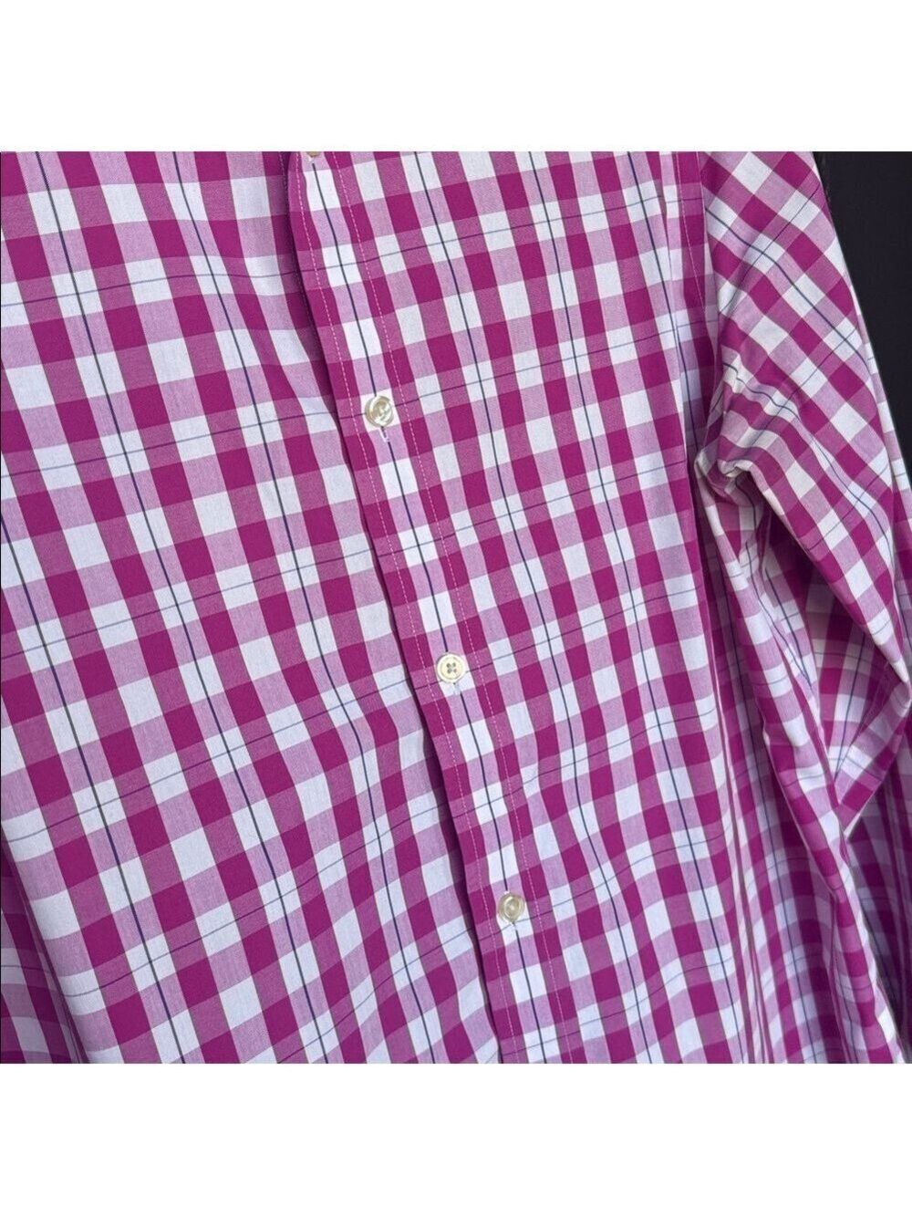 Banana Republic Men's Magenta Checkered Shirt - Picture 6 of 6